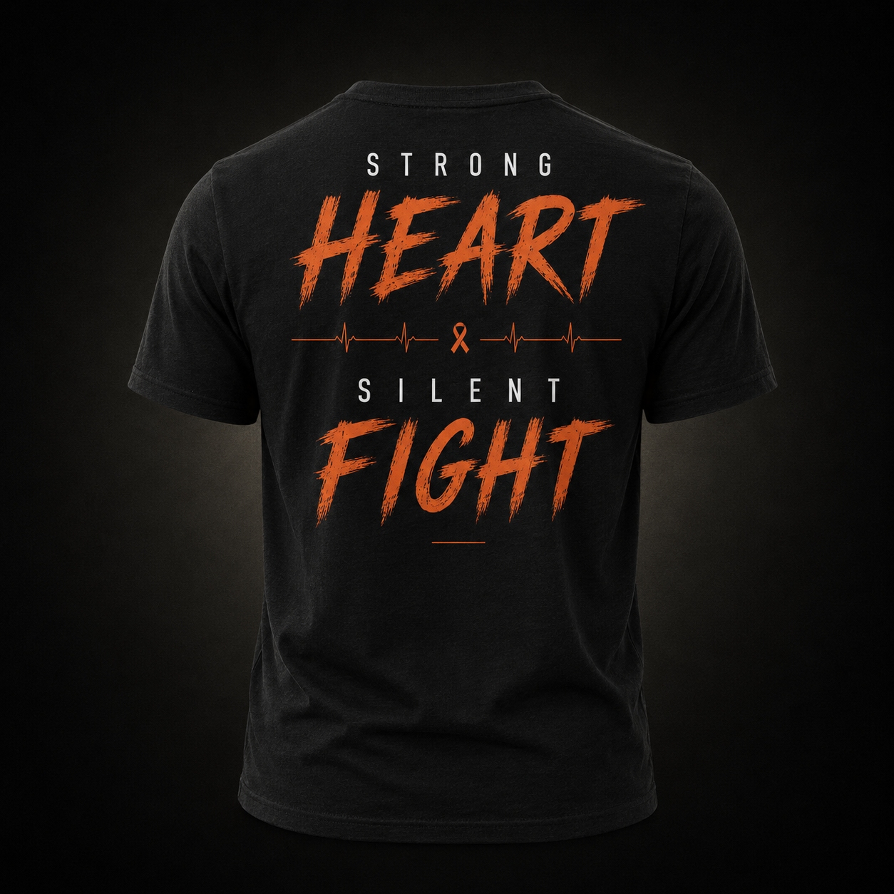 Strong Heart Silent Fight Awareness Shirt Rückseite